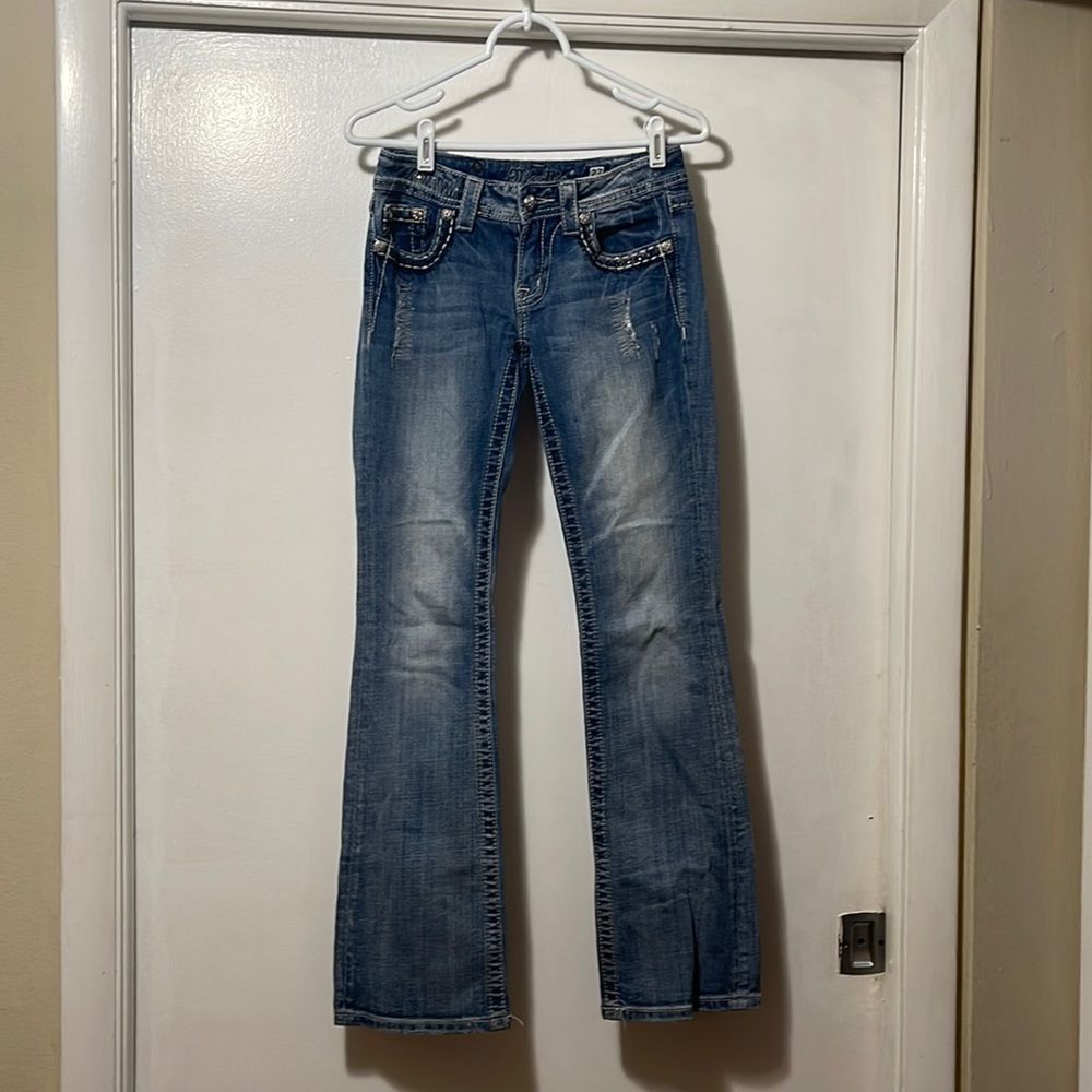 Women's Mid Wash Bootcut Jeans - Blue